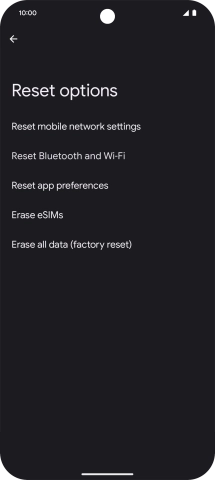 Press Reset mobile network settings.
