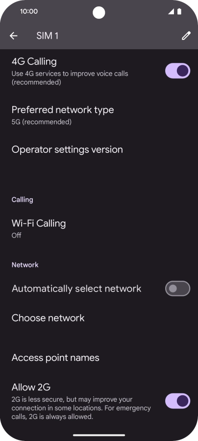 Press the indicator next to Press the indicator next to