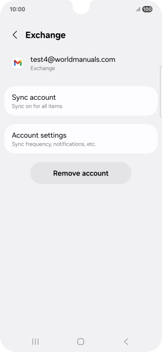 Press Remove account.
