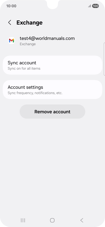 Press Remove account.