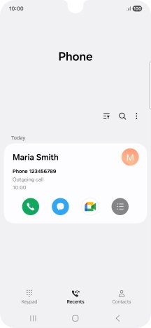 Press the menu icon.