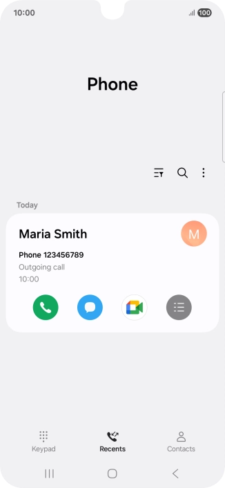 Press the menu icon.