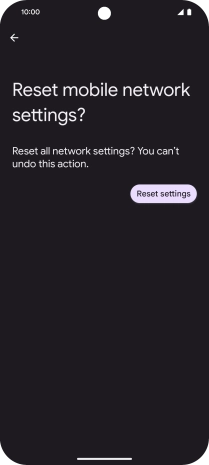 Press Reset settings.