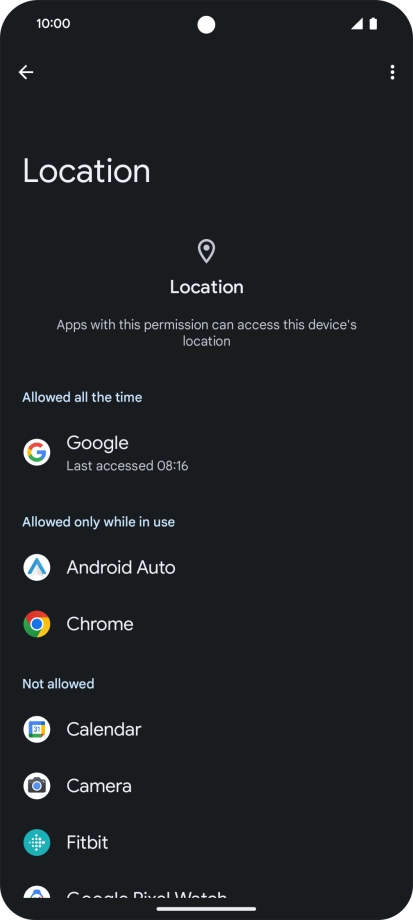 Press the required app.