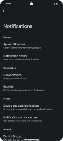 Press App notifications.