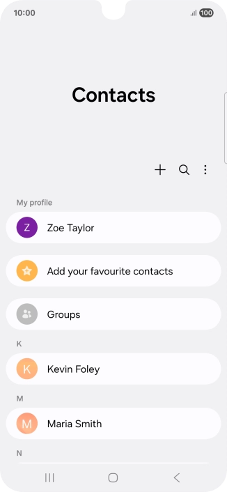 Press the menu icon.