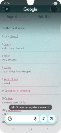 Press the translation icon.