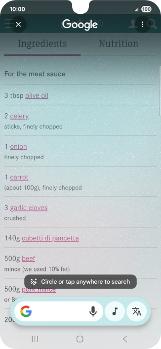 Press the translation icon.