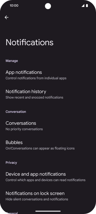 Press App notifications.