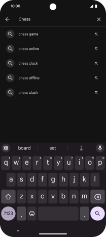 Key in the name or subject of the required app and press the search icon.