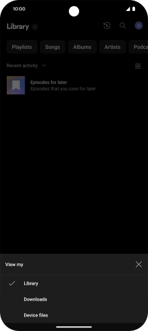 Press the required category and go to the required audio file.