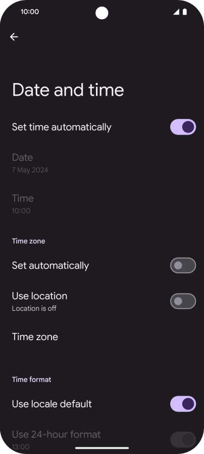Press the indicator next to Press the indicator next to