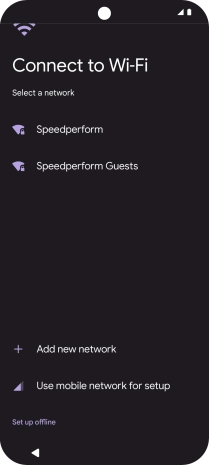 Press the required Wi-Fi network.