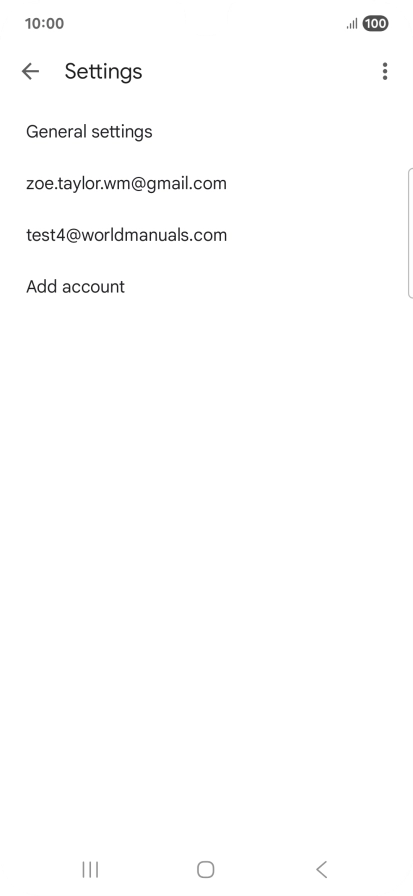 Press the required email account.