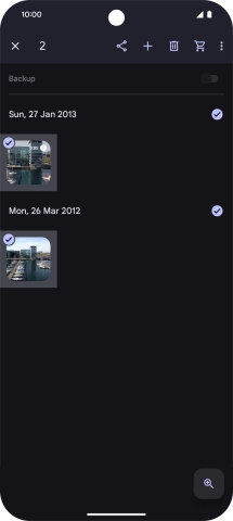 Press the share icon. Press the share icon.