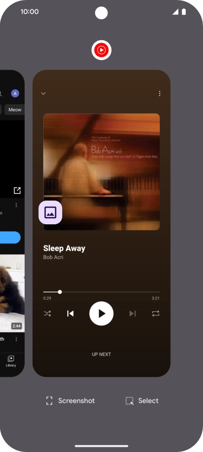 To end one running application, slide your finger upwards on the required application.