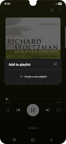 Press Create a new playlist. Press Create a new playlist.