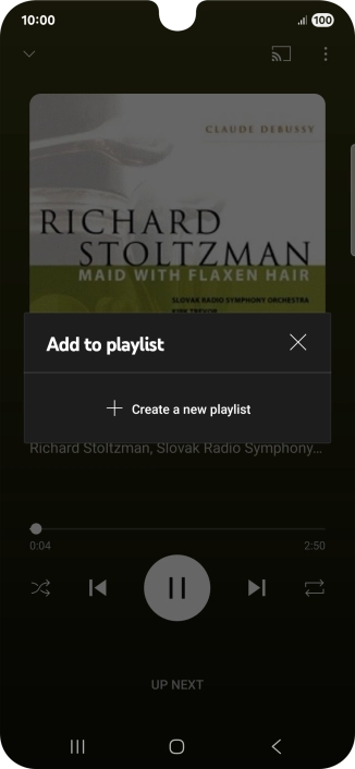 Press Create a new playlist. Press Create a new playlist.