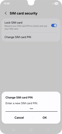 Key in a new four-digit PIN and press OK.