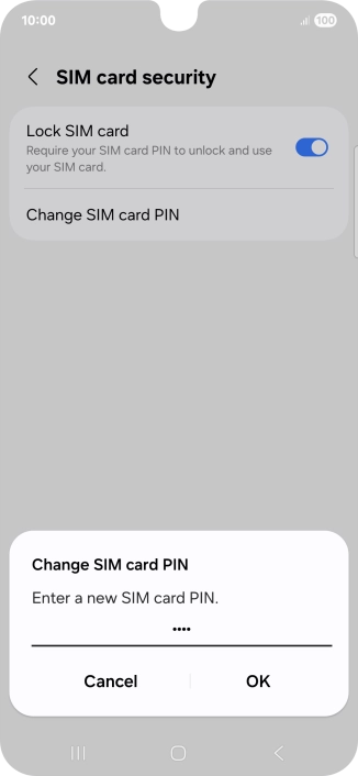 Key in a new four-digit PIN and press OK.