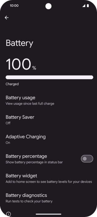 Press Battery Saver. Press Battery Saver.