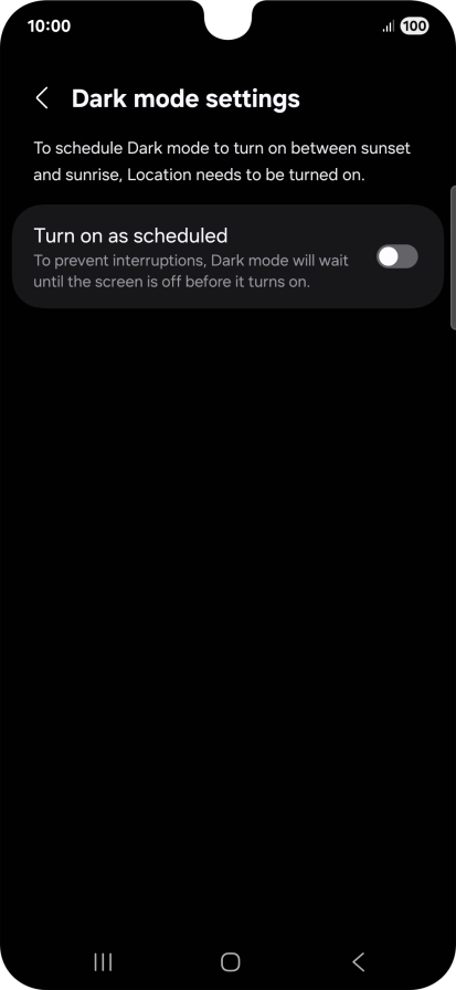 Press the indicator next to 