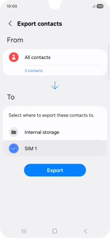Press Export. Press Export.