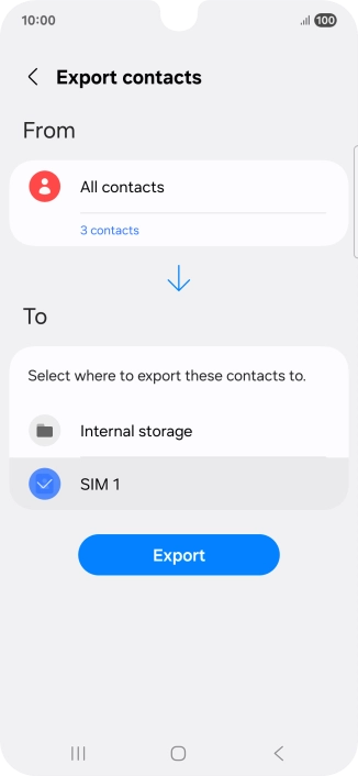 Press Export. Press Export.