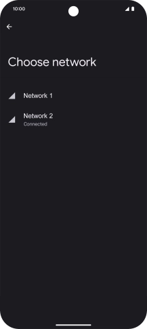 Press the required network.