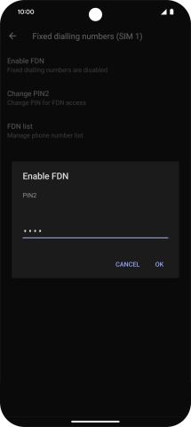 Key in your PIN2 and press OK. Key in your PIN2 and press OK.