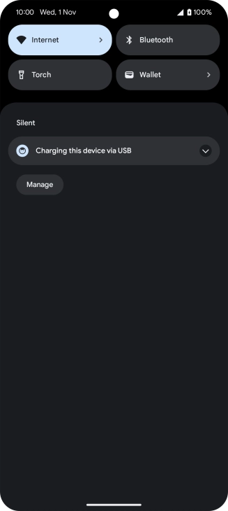 Press the drop down list.