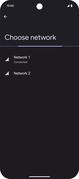 Press the required network.