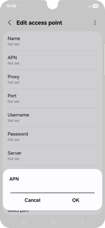Key in wap.vodafone.co.uk and press OK. Key in wap.vodafone.co.uk and press OK.