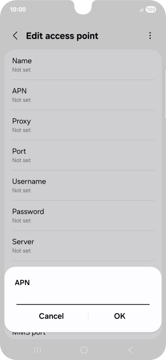 Key in wap.vodafone.co.uk and press OK. Key in wap.vodafone.co.uk and press OK.