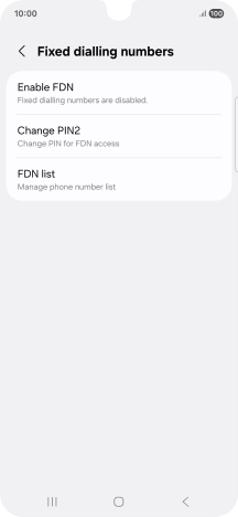 Press Enable FDN. Press Enable FDN.