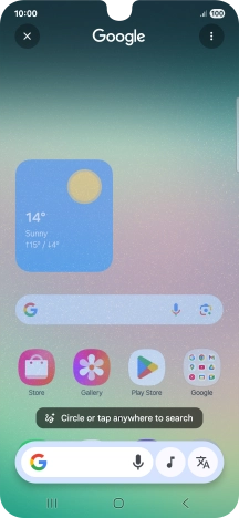 You can search for music playing near you or through the speakers on your device. Press and hold the Home key.
