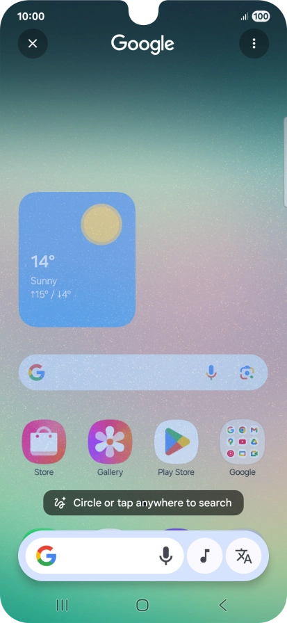 You can search for music playing near you or through the speakers on your device. Press and hold the Home key.