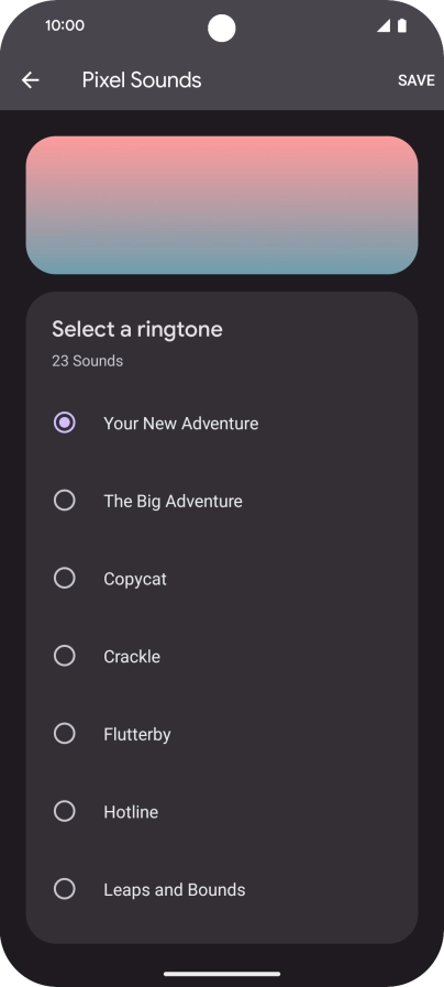 Press the required ring tones to hear them.