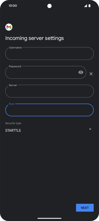 Press the drop down list below 