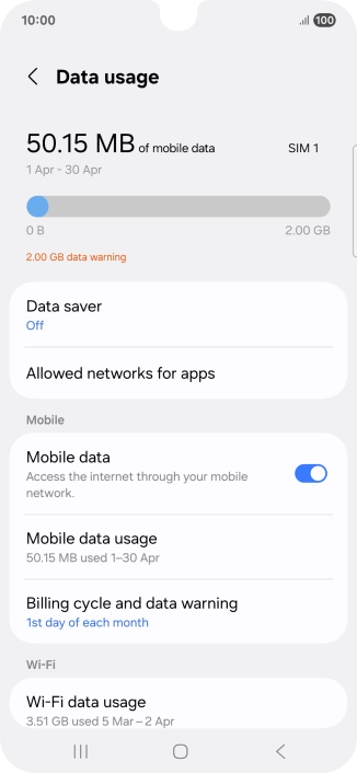Press Data saver. Press Data saver.