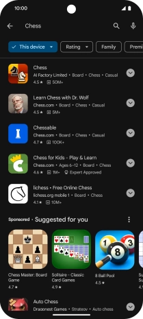 Press the required app.