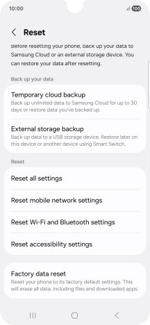 Press Reset mobile network settings.