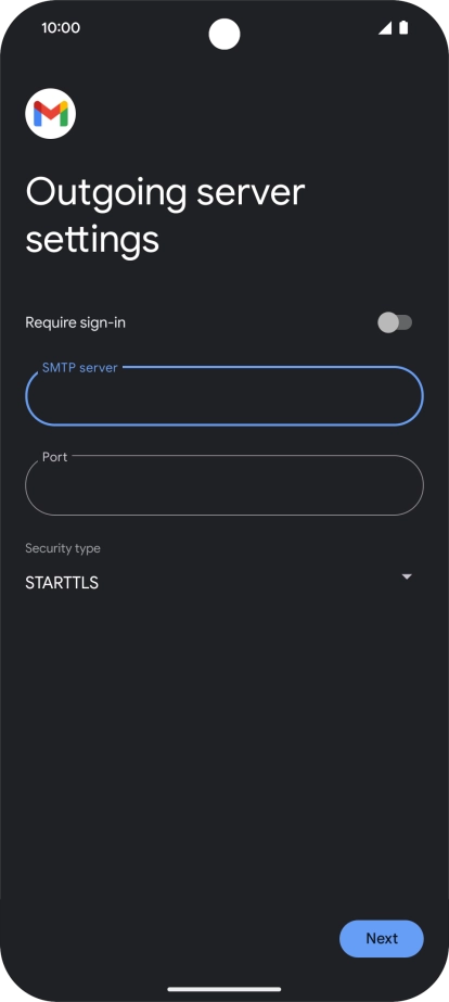 Press the field below 