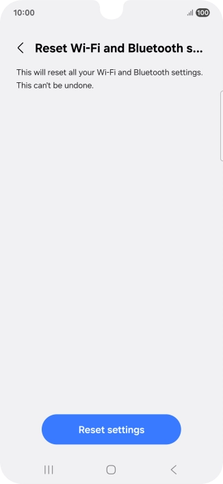 Press Reset settings.