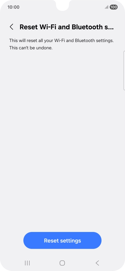 Press Reset settings.
