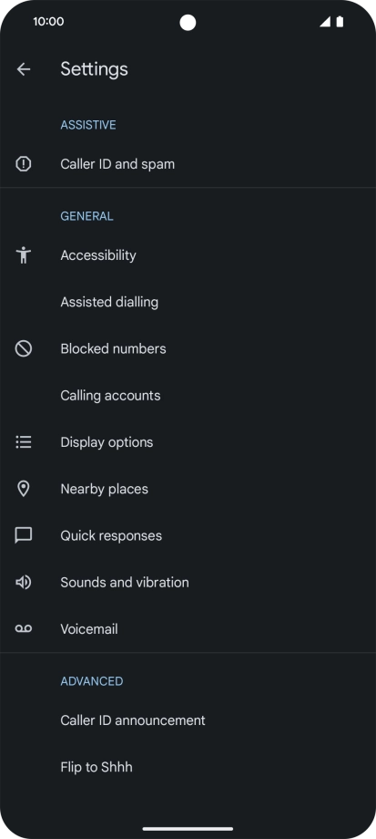Press Calling accounts.