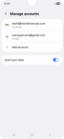 Press the required email account.