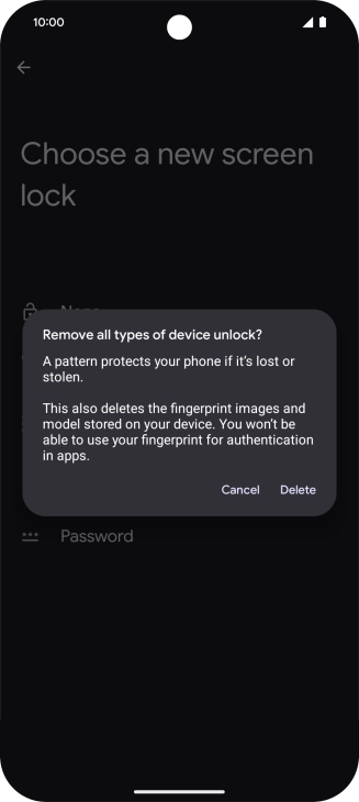 Press Delete. Press Delete.
