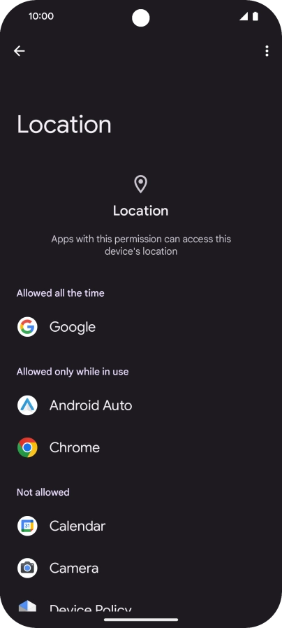 Press the required app.