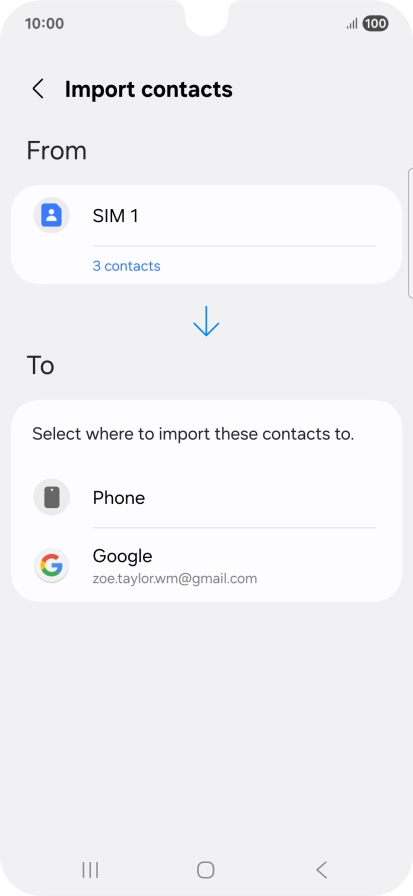 Press the required Google account. Press the required Google account.